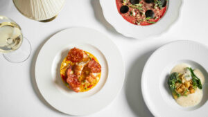 NEWLobster Risotto, Beef Carpaccio Norcia, Artichoke Almondine ES